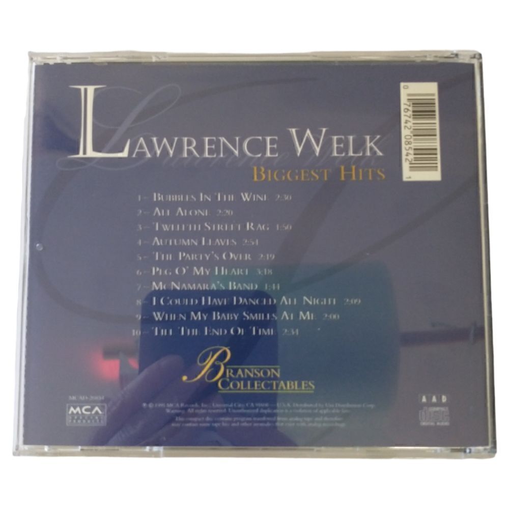 Lawrence Welk Biggest Hits Audio CD By Lawrence Welk Universal 1995 Works Great. - Picture 3 of 9